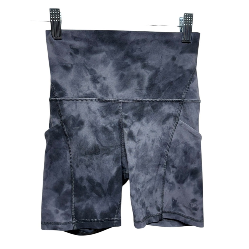 Lululemon Align Shorts 6" Diamond Dye Gray Size 2 Pockets Gym Workout Athletic